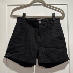 Jen 7 by 7 for All Mankind black Mid Roll-Up shorts. Size 2